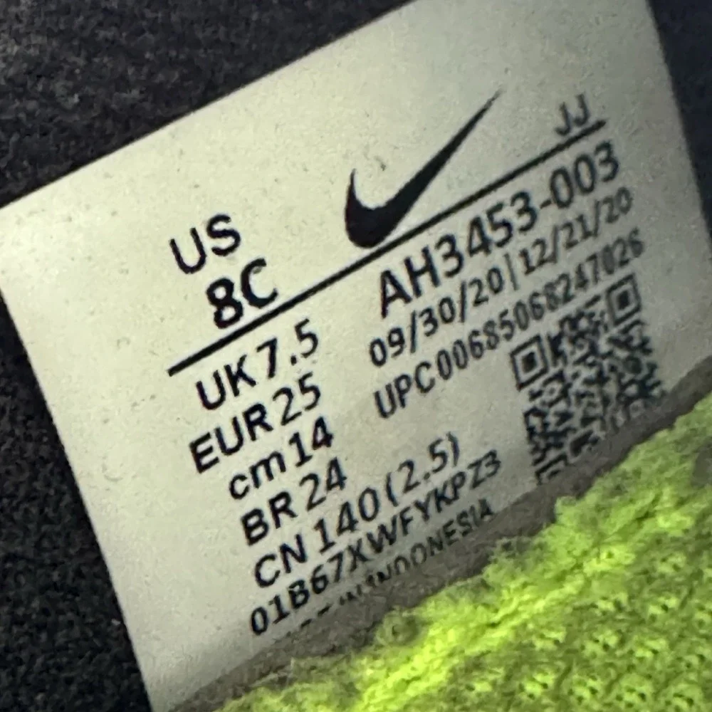 Size 8c - Nike Free RN Toddler Shoes Sneaker Black White Hook Loop AH-3453-003